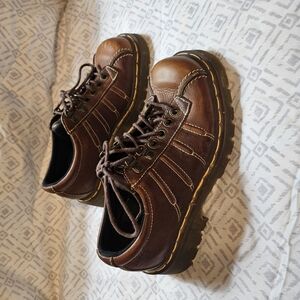 Brown Leather Dr. Martens Men's Shoes